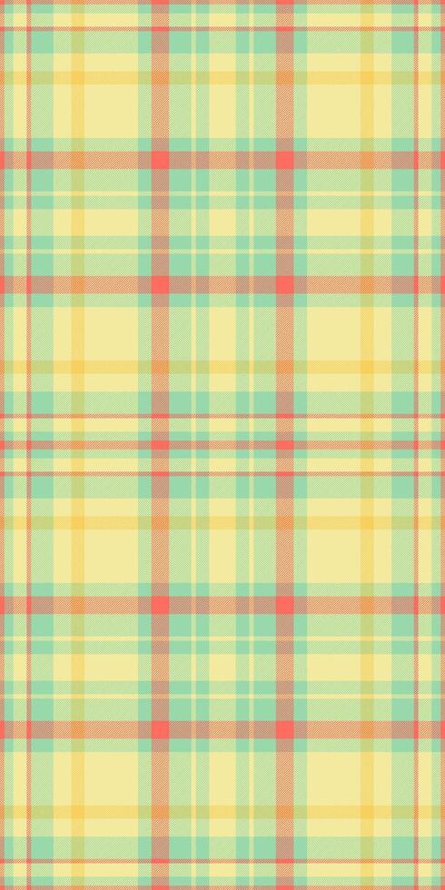 Rectangle tartan textile pattern, close up seamless plaid check. Irish fabric texture background in yellow and light colors. vector
