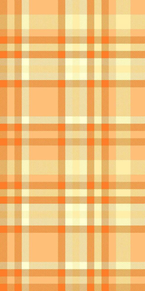 Chic plaid background , windowpane pattern seamless tartan. Gentleman fabric textile check texture in orange and yellow colors. vector