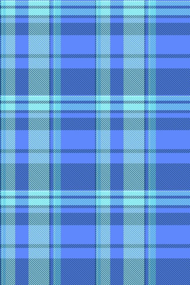 Throw tartan fabric check, revival seamless plaid pattern. Business texture textile background in blue and teal colors. vector