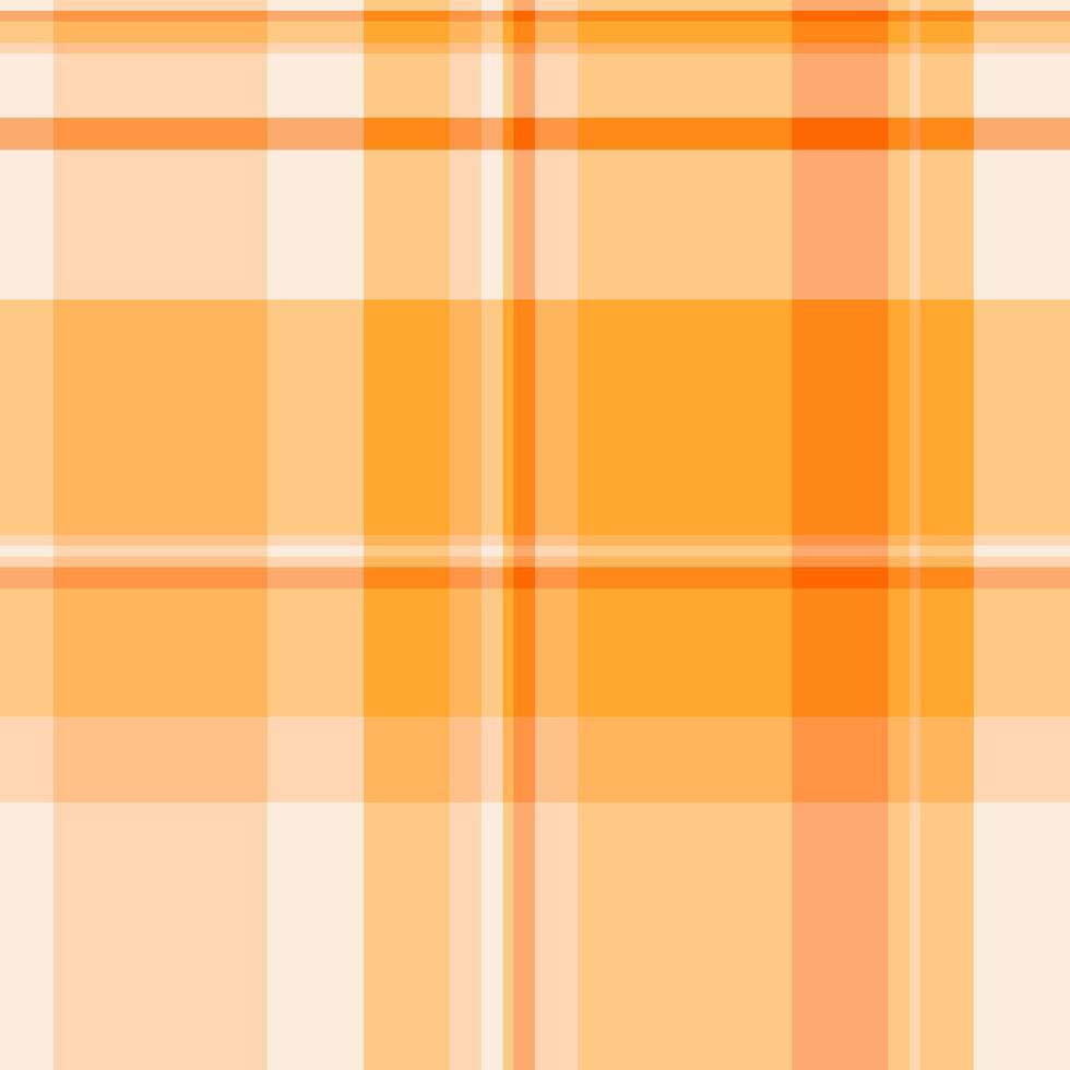 Long texture check background, layer pattern tartan plaid. Vogue seamless textile fabric in orange and light colors. vector