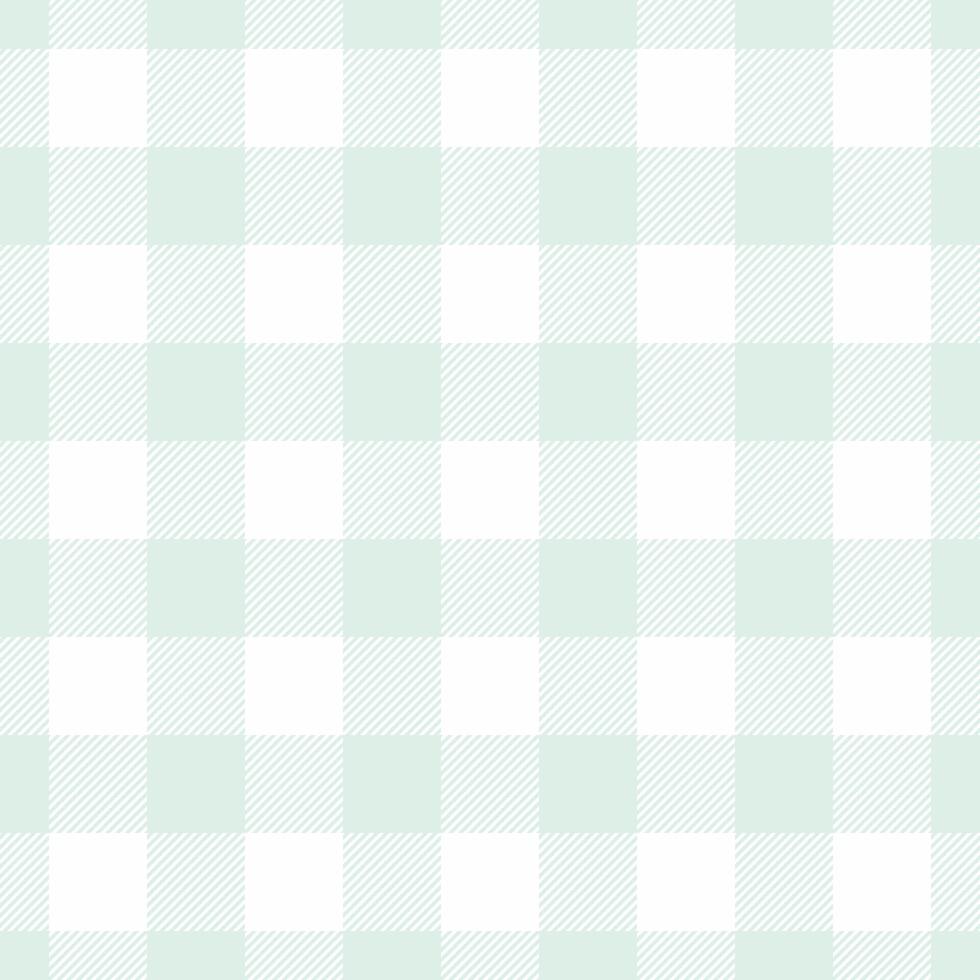 Elegant mint green and white gingham check pattern. Perfect for textile design, scrapbooking, website backgrounds, or any project needing a fresh, clean aesthetic. vector