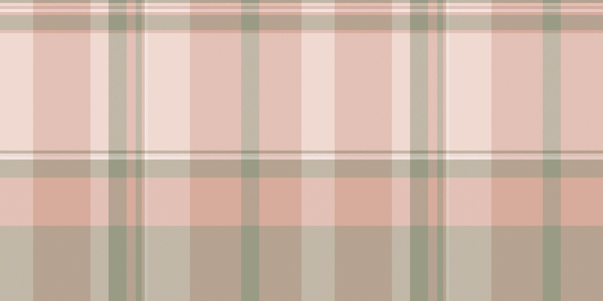 Subtle blush pink and sage green plaid pattern. Perfect for textile design, website backgrounds, or crafting projects. This soft, muted palette evokes a feeling of calm and sophistication. vector
