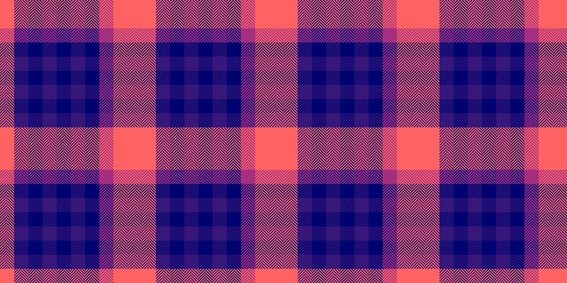 Vibrant coral and navy plaid pattern. Perfect for textile design, fashion, websites, or as a background texture. This seamless, geometric design offers a modern, stylish feel. vector