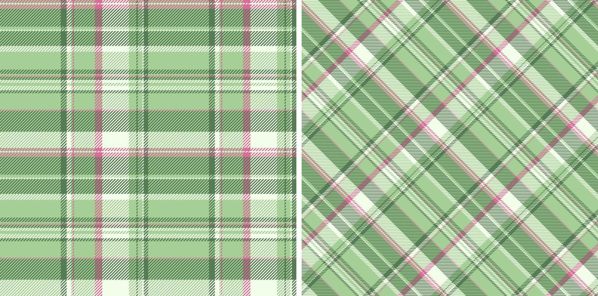 Seamless texture of tartan background textile with a fabric check plaid pattern. Set in christmas colors. Fashion outfits for women. vector