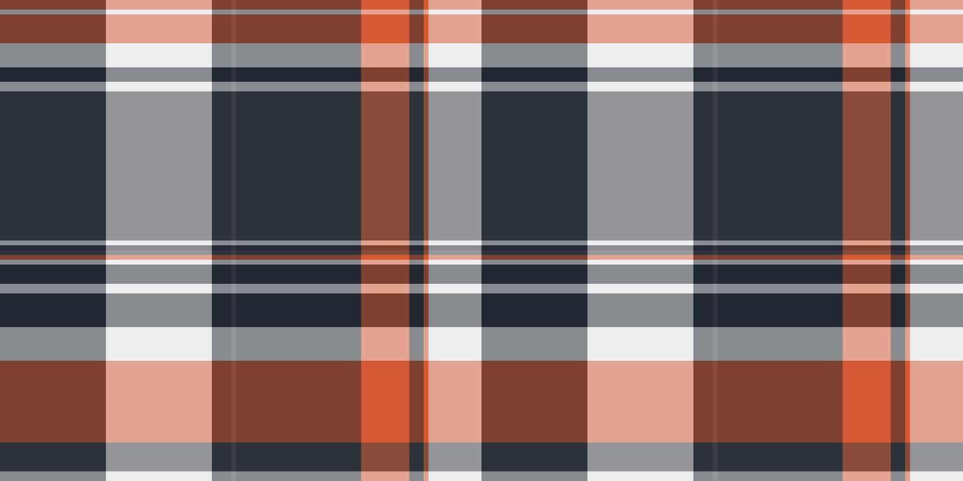 1950s tartan plaid texture, nice background textile pattern. 70s seamless fabric check in grey and red colors. vector