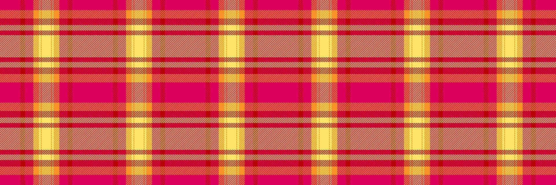 Vibrant pink and gold plaid pattern. Perfect for textile design, website backgrounds, or fashion illustrations. This cheerful, energetic design evokes feelings of warmth and optimism. vector