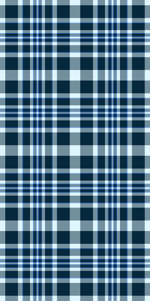 Custom textile pattern texture, commercial seamless plaid. Thin fabric tartan check background in blue and pastel colors. vector