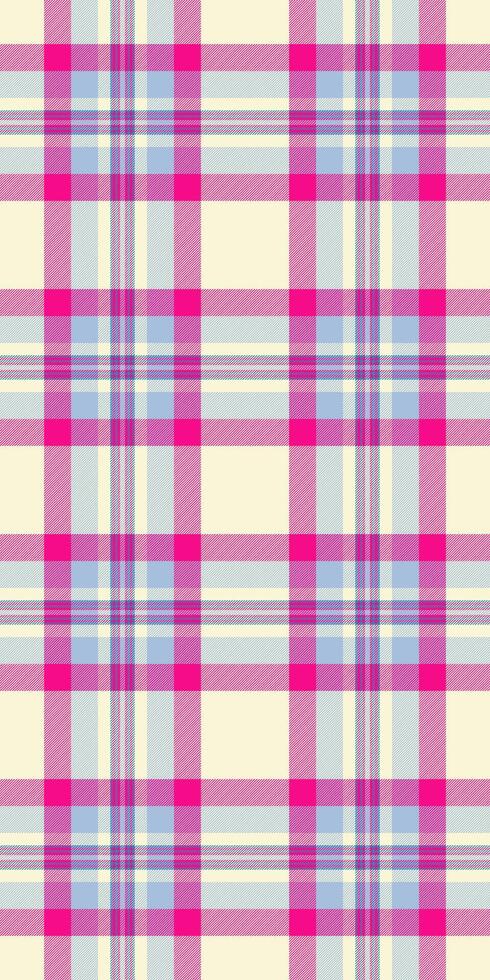 Elegant pink and light blue plaid pattern. Perfect for textile design, fashion, wrapping paper, or website backgrounds. This cheerful and stylish image evokes feelings of warmth and optimism. vector