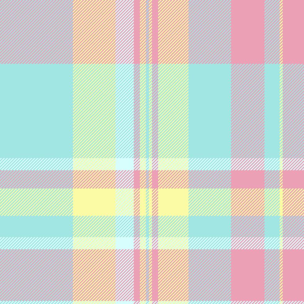Pastel plaid pattern, cheerful and bright. Perfect for textile designs, springsummer themes, and adds a touch of whimsy to any project. Ideal for websites, packaging, or fashion designs. vector