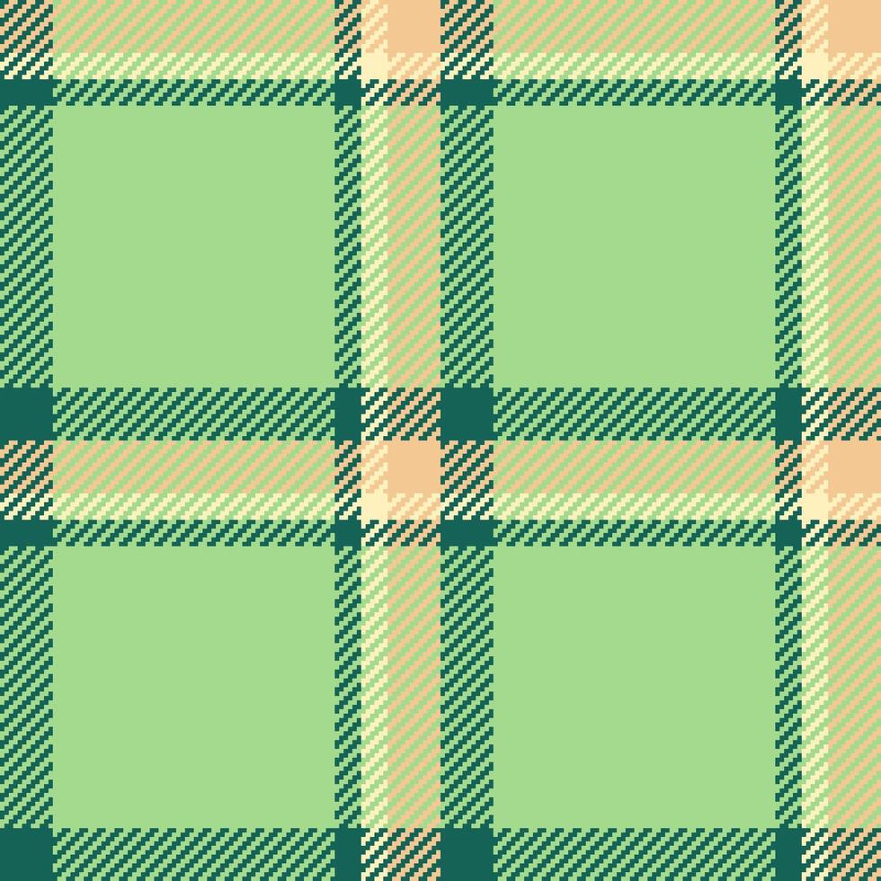 Classic tartan pattern in shades of green and tan. Represents tradition, heritage, and cozy comfort. Use for backgrounds, textiles, and apparel designs. vector