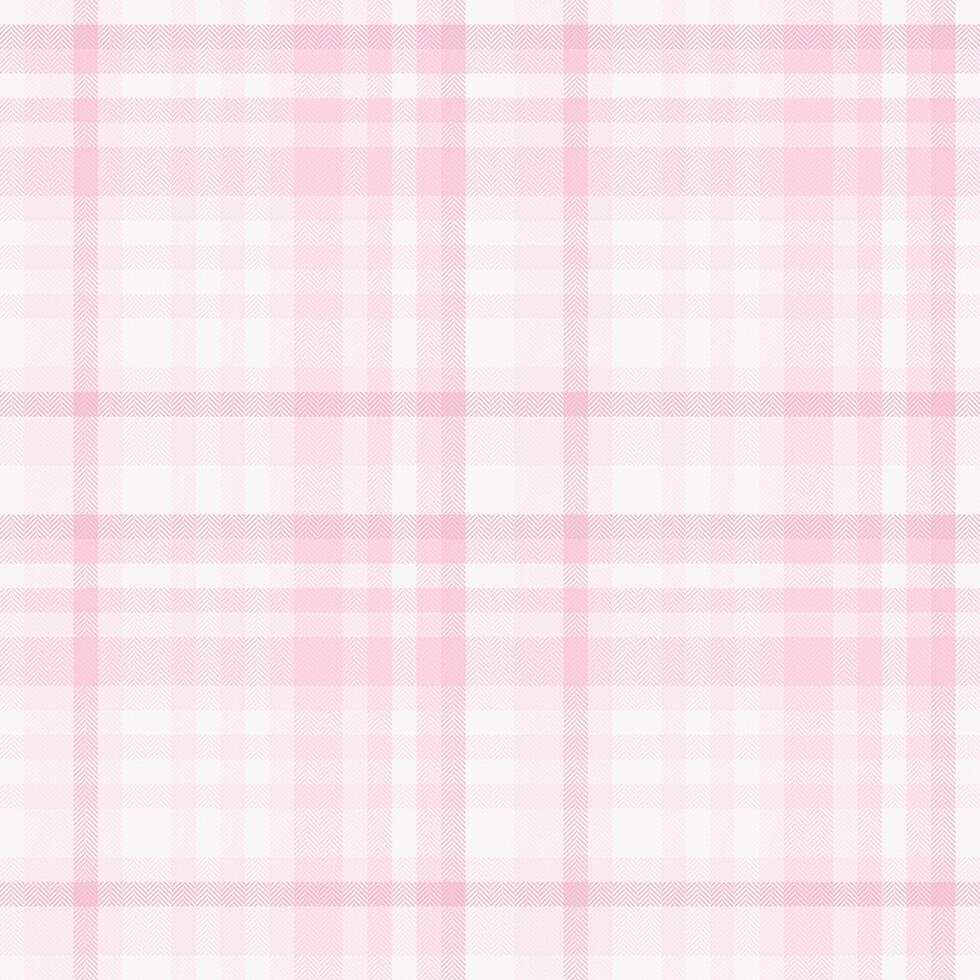 Delicate pink and white plaid pattern. Perfect for backgrounds, textiles, or feminine designs. Subtle texture and soft color palette evoke feelings of calmness and gentleness. vector