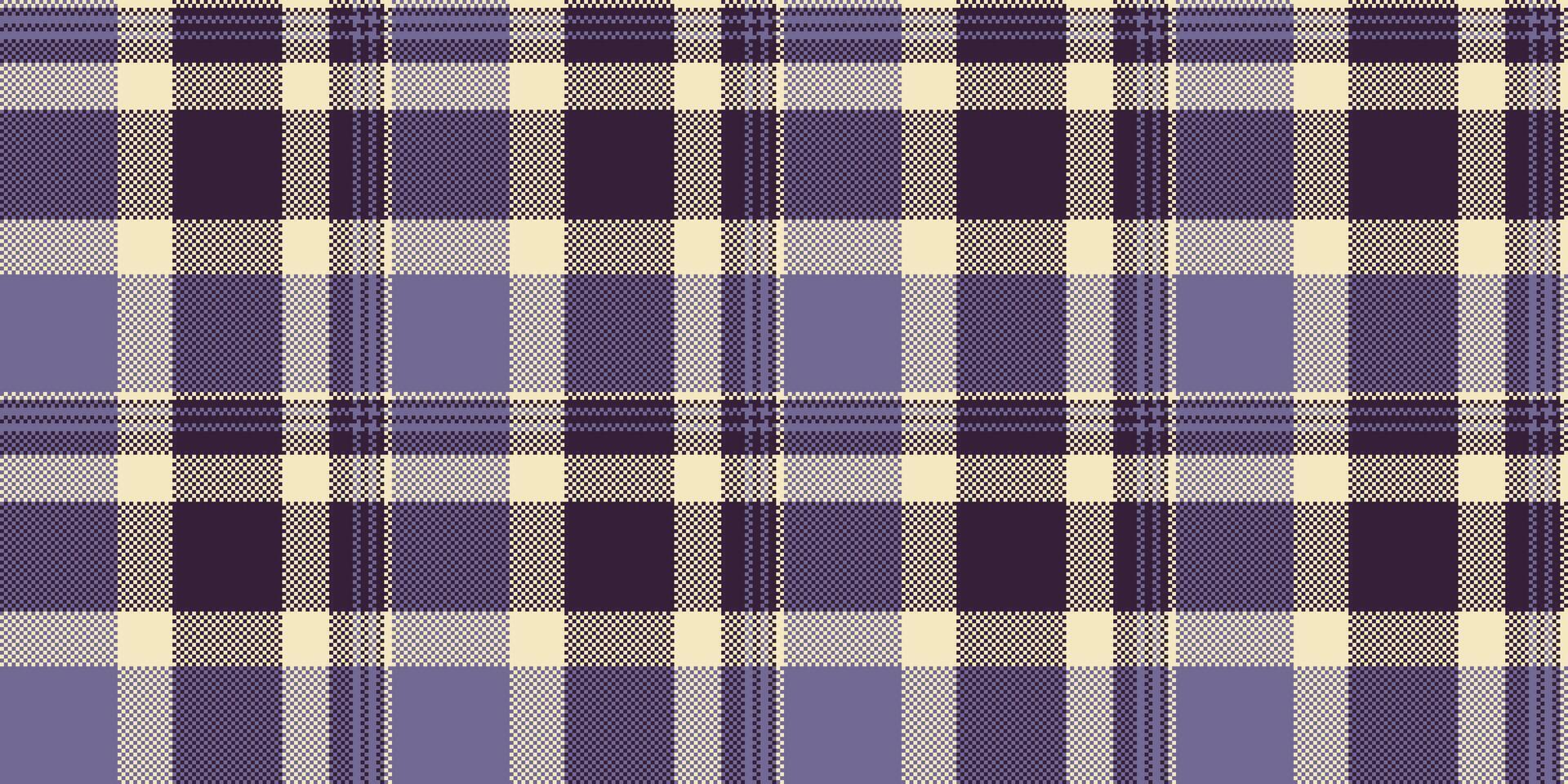 Subtle purple and cream plaid pattern. Perfect for textile design, apparel, or website backgrounds. This elegant, timeless texture evokes feelings of warmth and comfort. vector