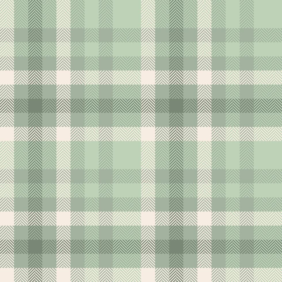 Subtle sage green and cream herringbone plaid pattern. Elegant, versatile texture ideal for textile design, website backgrounds, or stationery. Evokes feelings of calm and sophistication. vector