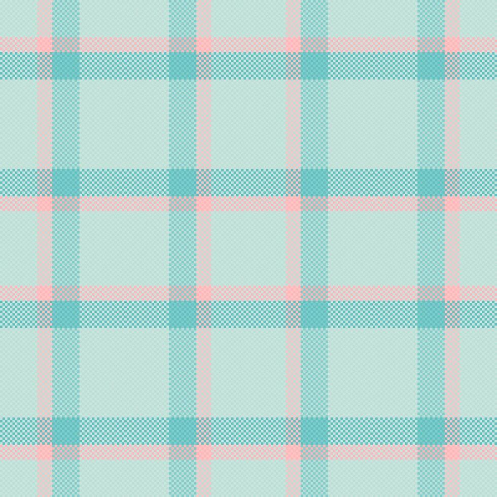 Seamless pastel plaid pattern in soft teal and pink. Perfect for textile design, wrapping paper, or website backgrounds. This gentle, repetitive texture evokes feelings of calm and serenity. vector