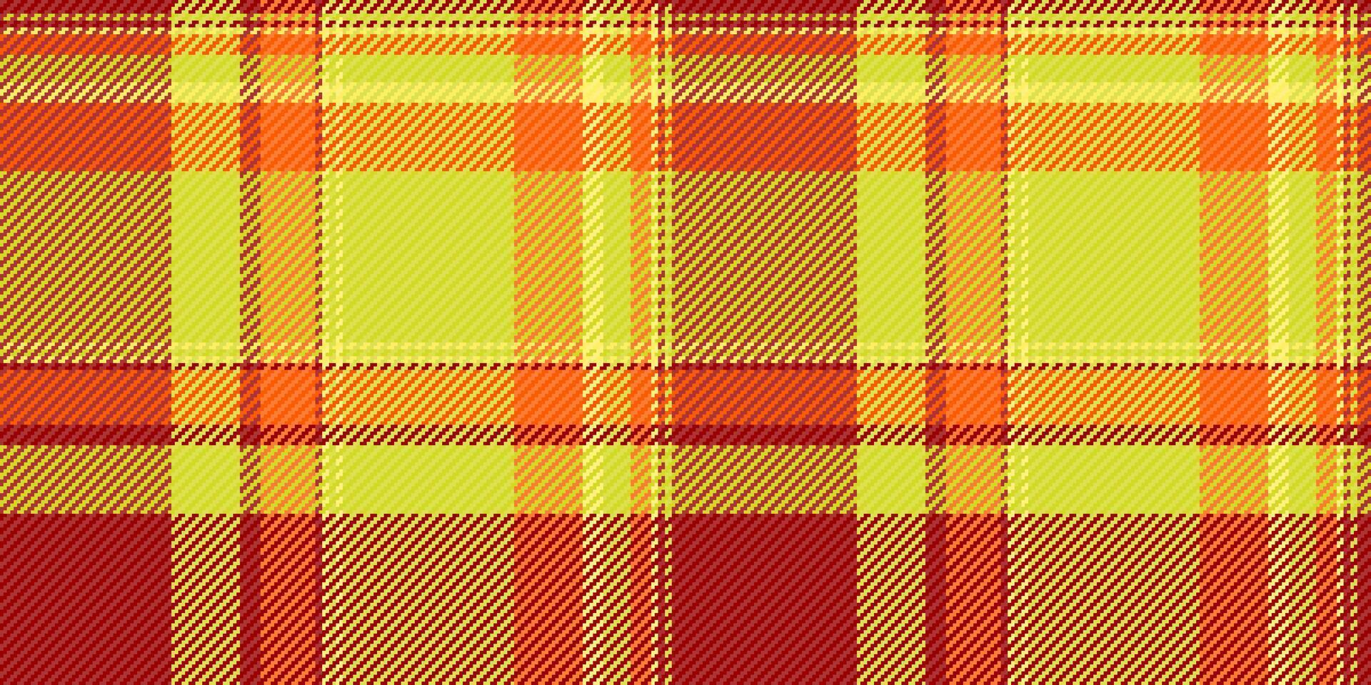 Vibrant yellow and orange plaid pattern. Perfect for textile design, autumnal themes, or adding a warm, energetic touch to your projects. vector
