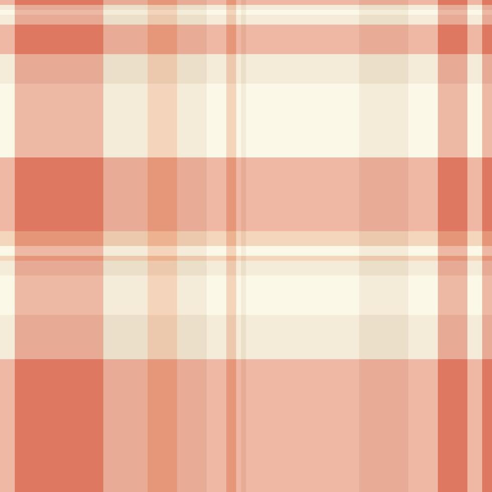 Subtle plaid pattern of intersecting lines in neutral and terracotta tones. A versatile background for textiles, design, or website projects. Modern, clean aesthetic. vector