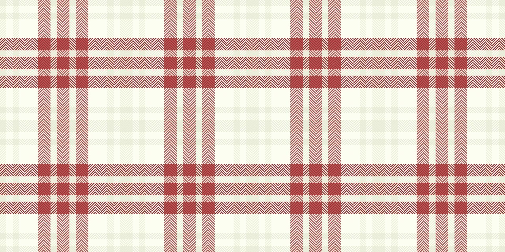 Tough seamless fabric check, good pattern plaid. Multi textile texture background tartan in ivory and red colors. vector