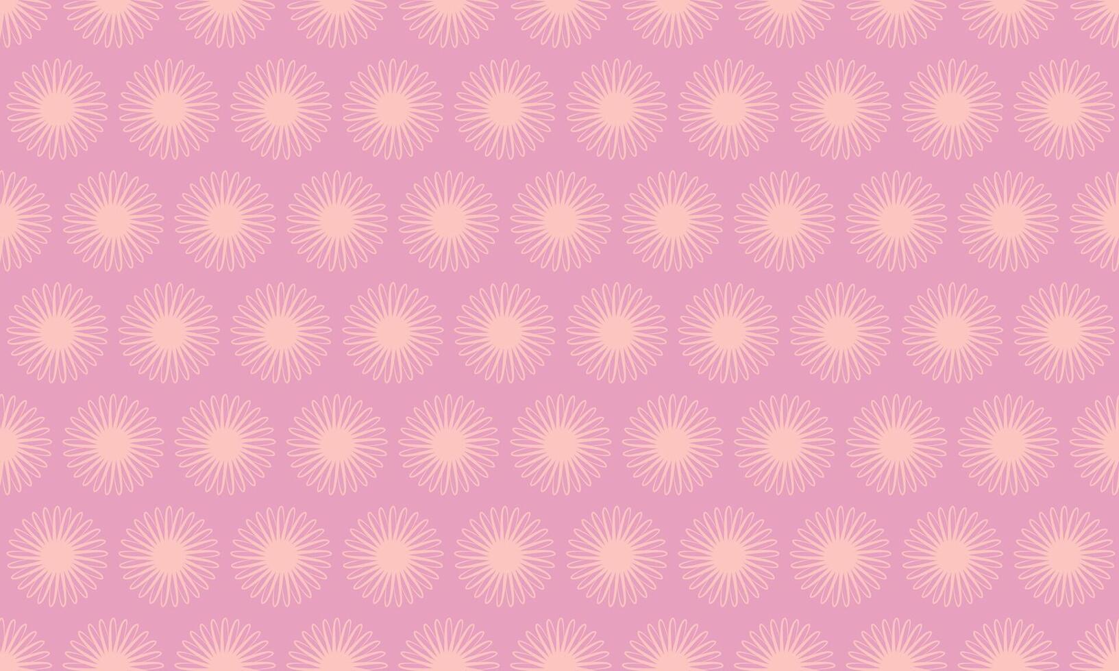 Elegant pastel pink seamless pattern featuring delicate, sunburstlike motifs. Perfect for feminine designs, backgrounds, or textile prints. Conveys feelings of warmth, optimism, and gentle energy. vector