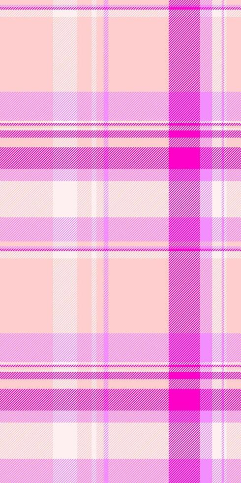 Pretty pink and peach plaid pattern. Perfect for textile design, fashion, websites, or branding projects. This cheerful, soft texture evokes feelings of femininity and springtime. vector