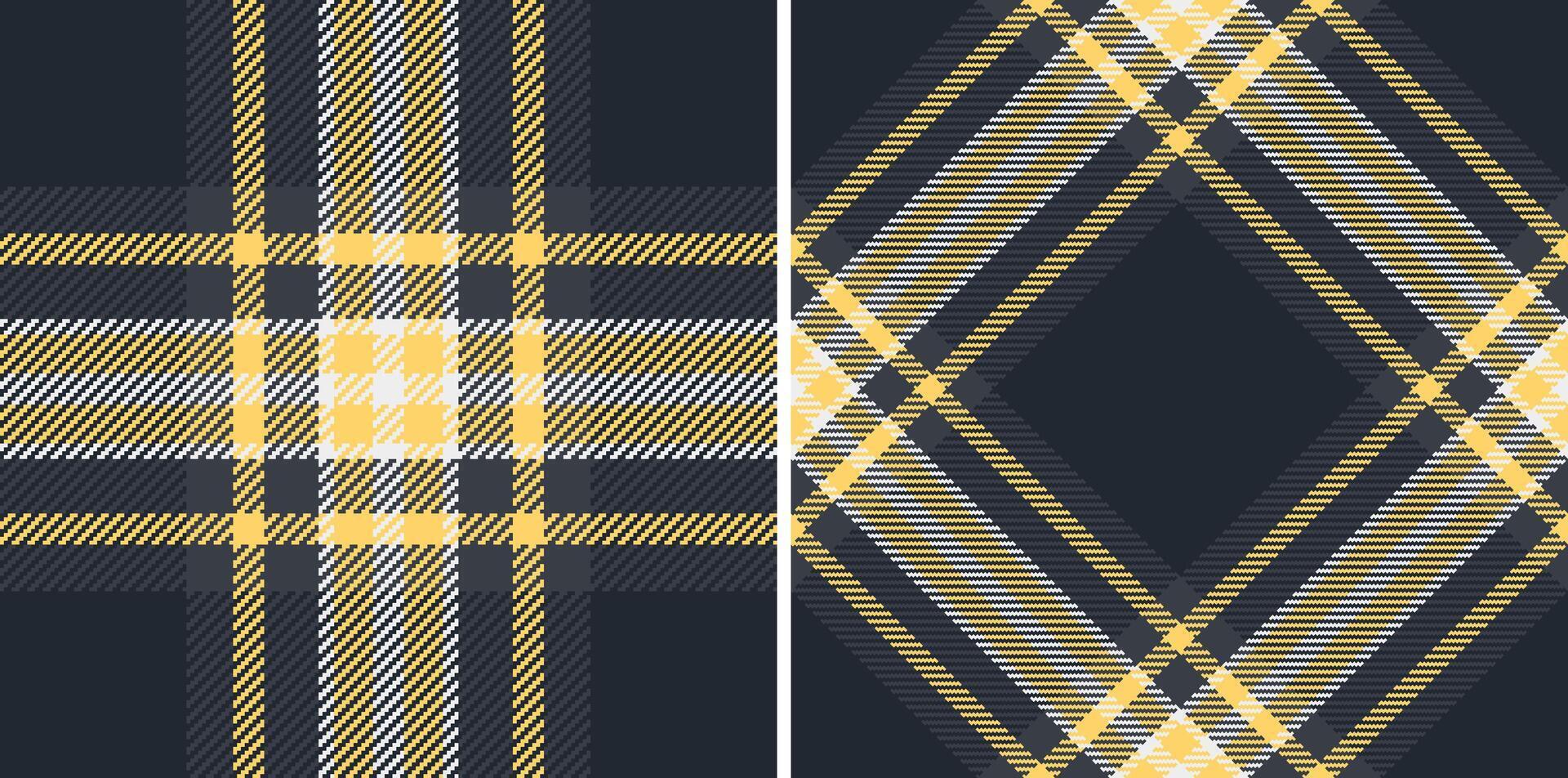 Elegant plaid pattern. Seamless, timeless textile design in muted yellow and dark grey. Use for backgrounds, apparel, or graphic design projects. Versatile backdrop. vector