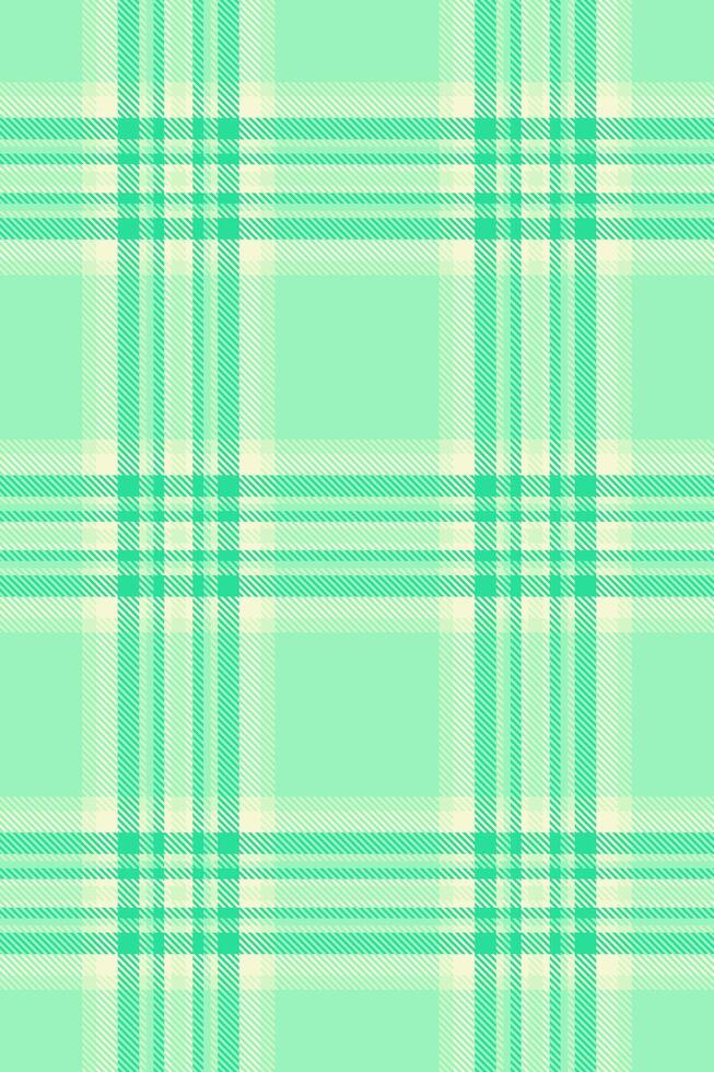 France fabric tartan, youth seamless background texture. Brazil pattern textile plaid check in green and mint colors. vector
