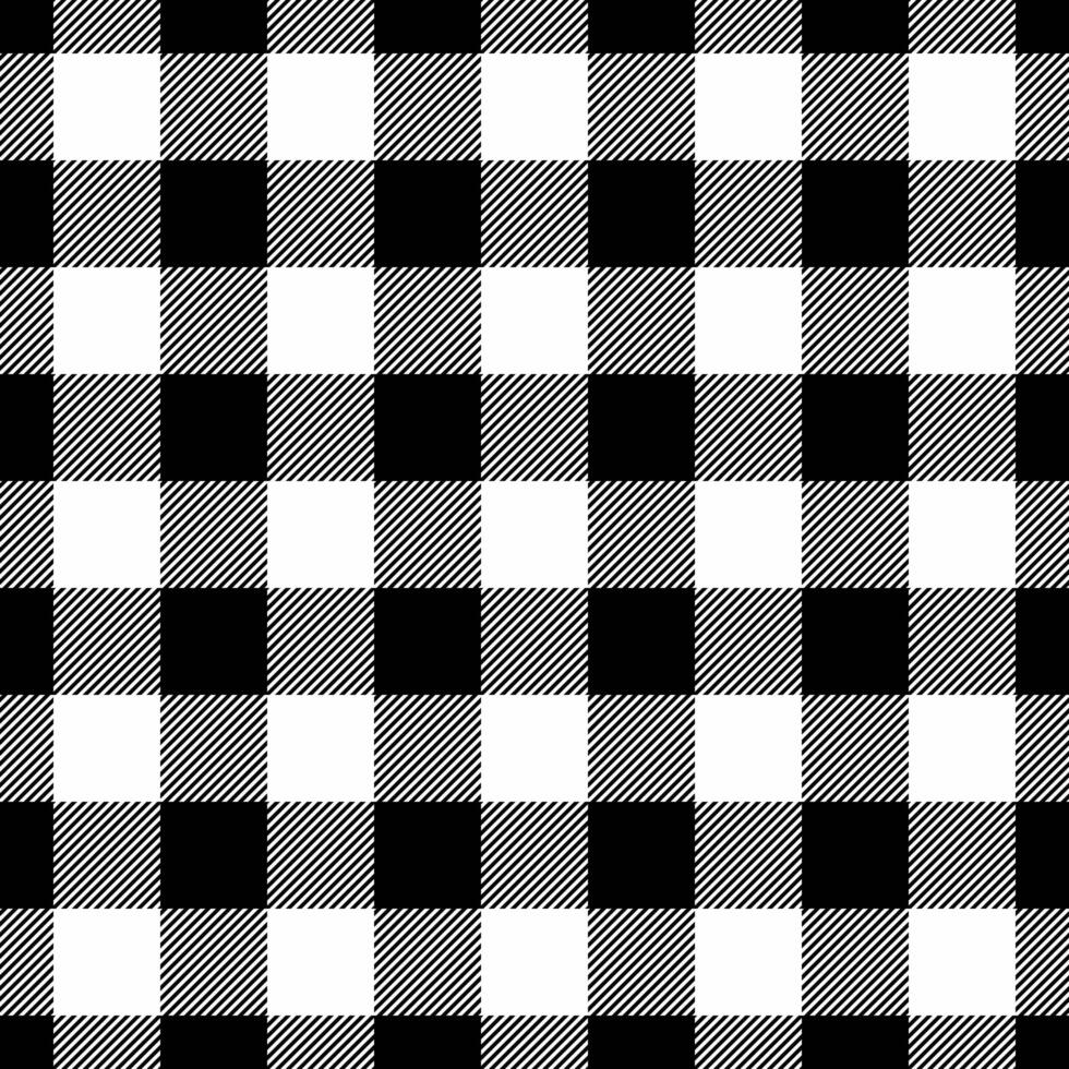 Stylish black and white buffalo plaid pattern. Perfect for textile design, backgrounds, or website templates. This classic check design offers a timeless aesthetic with versatile applications. vector