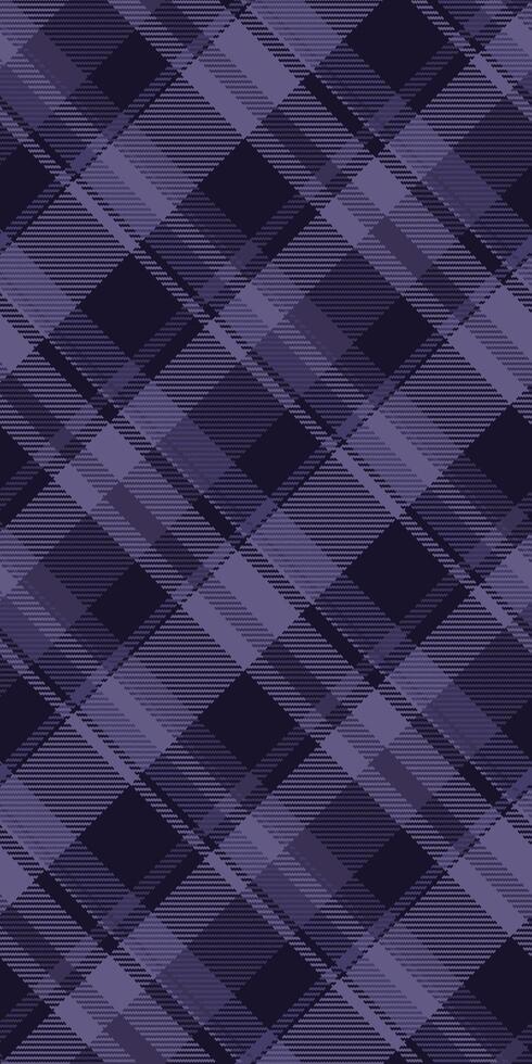 Abstract diagonal plaid pattern in shades of purple and dark blue. Perfect for textile design, wallpaper, or fashion projects. vector