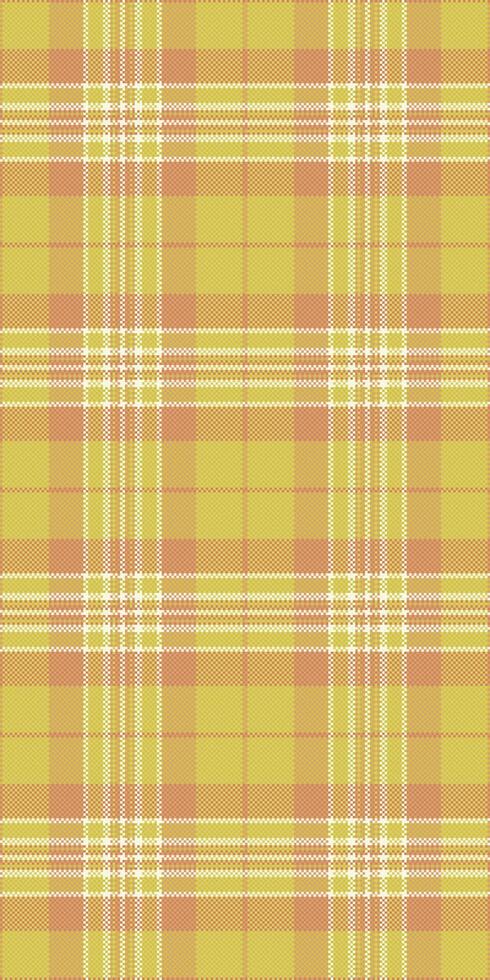 Mat fabric check pattern, commercial tartan textile. Order background texture seamless plaid in yellow and orange colors. vector