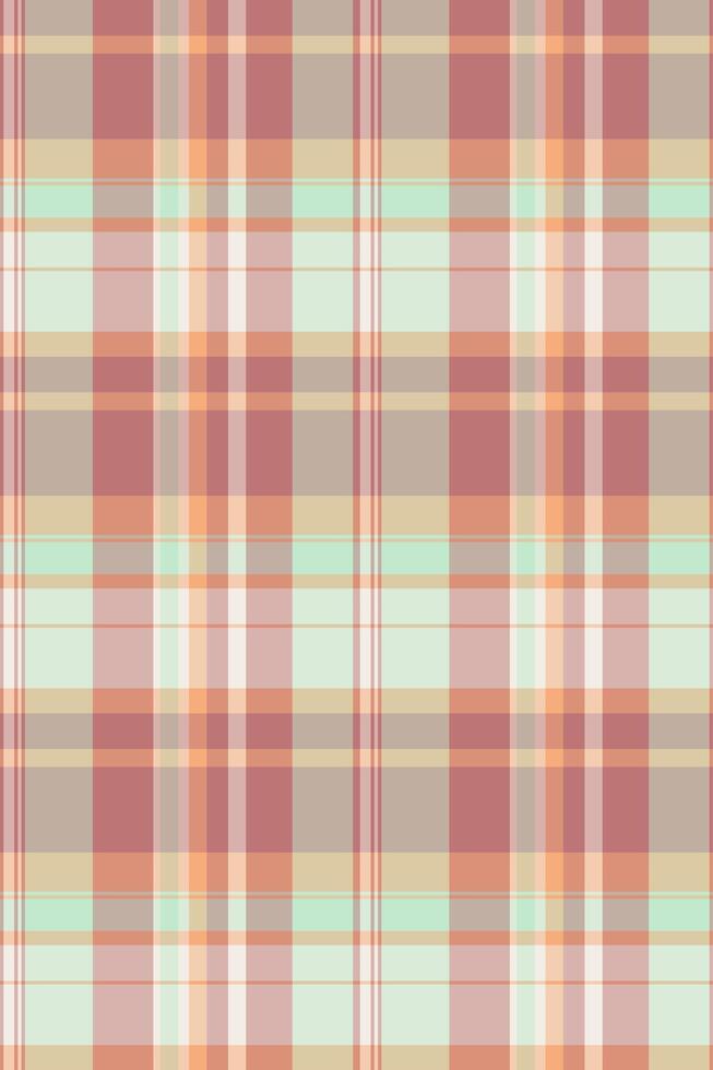 Thanksgiving check tartan background, free pattern plaid. Rag seamless fabric texture textile in light and orange colors. vector