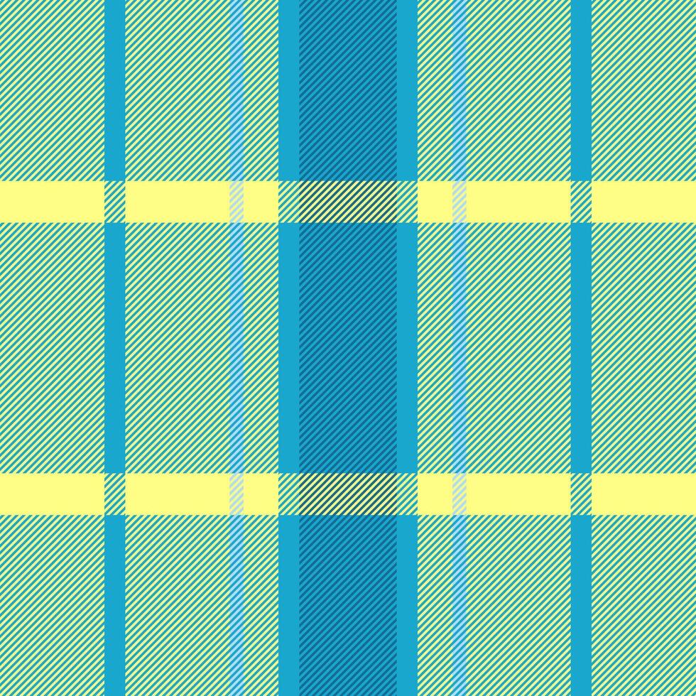 Vibrant teal, pale green, and sunny yellow plaid pattern. Perfect for textile design, fashion, website backgrounds, or packaging. vector