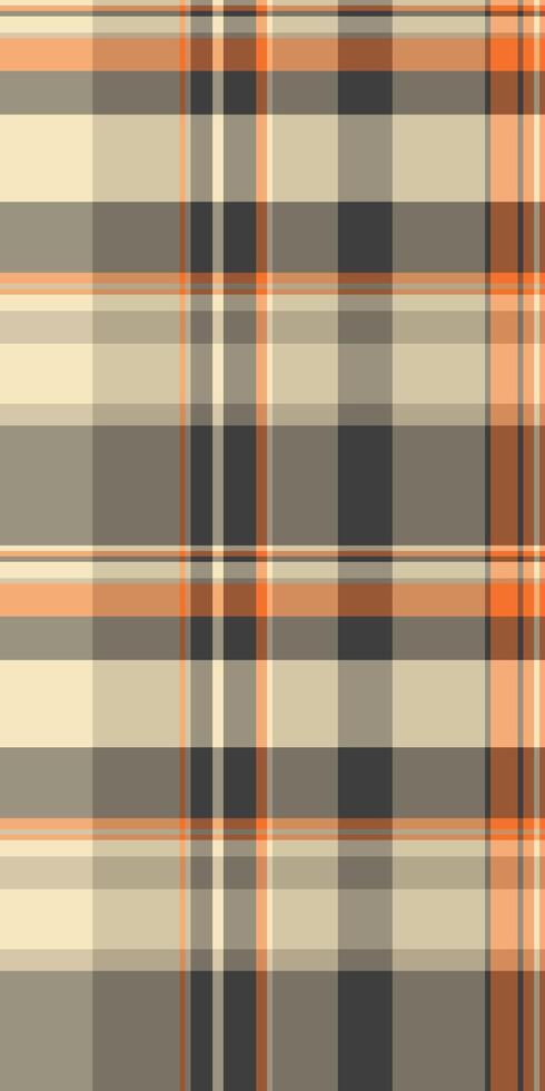 Packing plaid pattern check, male fabric background . Elegance tartan texture seamless textile in pastel and orange colors. vector