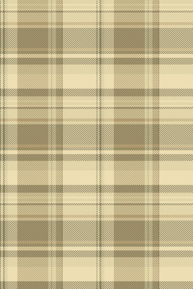 Show textile fabric seamless, patterned pattern background . Doodle plaid texture tartan check in light and yellow colors. vector