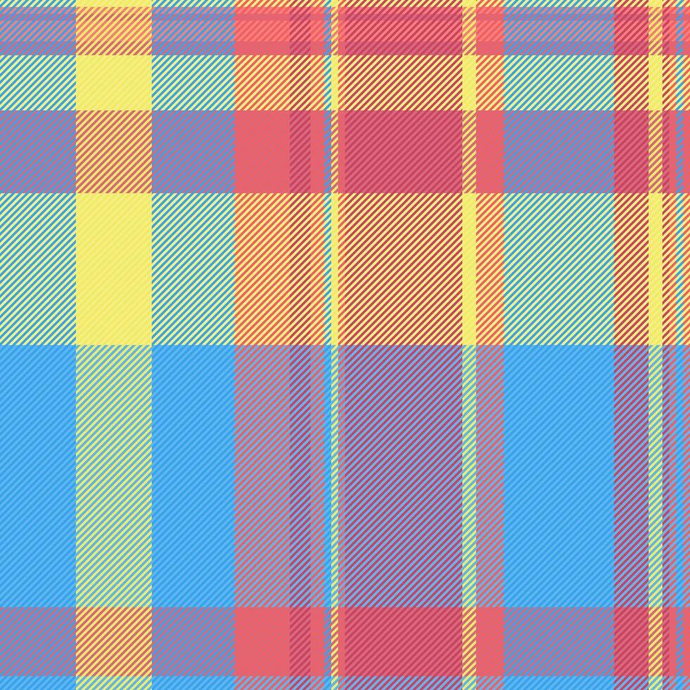 Vibrant pastel plaid pattern, perfect for textile design, fashion, or website backgrounds. This cheerful, seamless texture evokes feelings of spring and optimism. vector