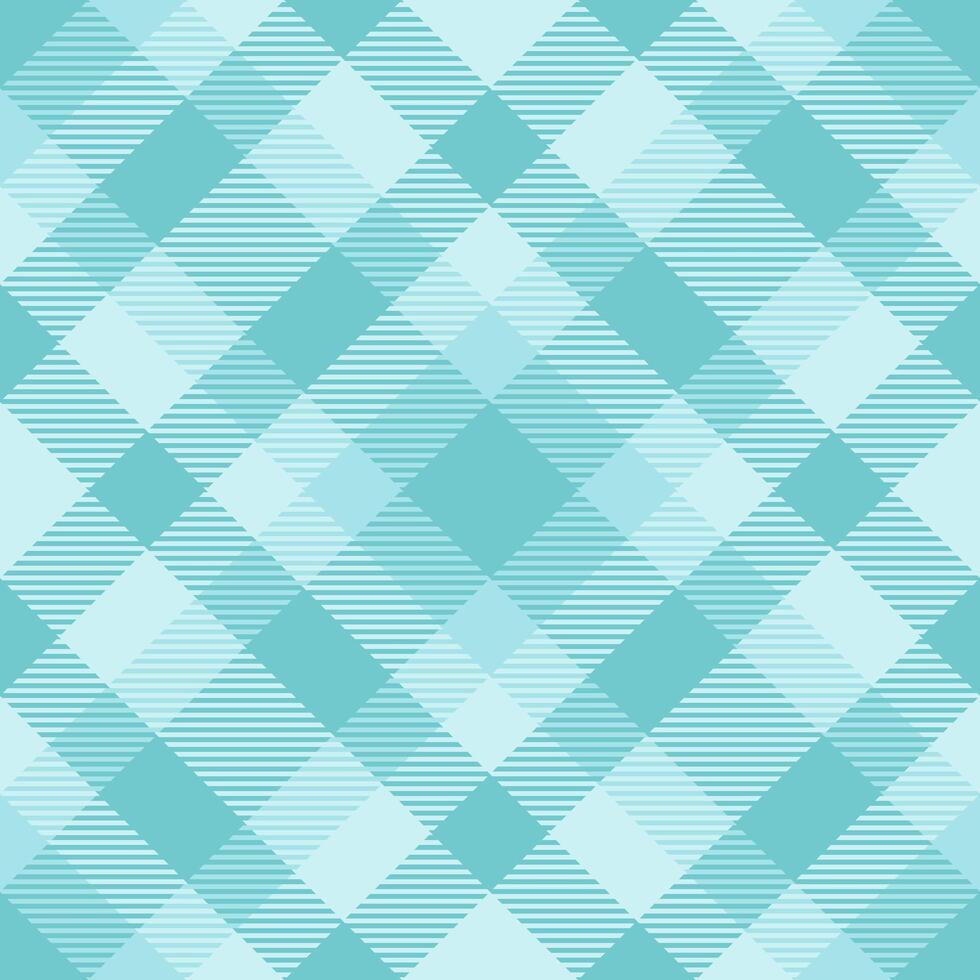 Elegant teal and light blue plaid pattern. Perfect for textile design, fashion, websites, or branding. Subtle texture adds visual interest. A cool, calming design ideal for modern projects. vector