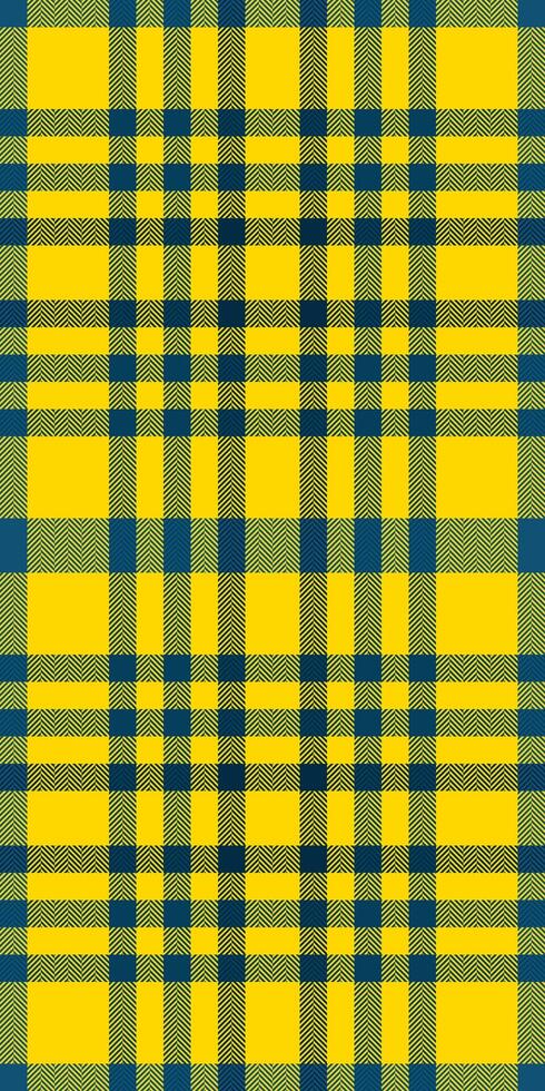 Installing background tartan fabric, preppy textile pattern texture. Cutout plaid seamless check in gold and cyan colors. vector