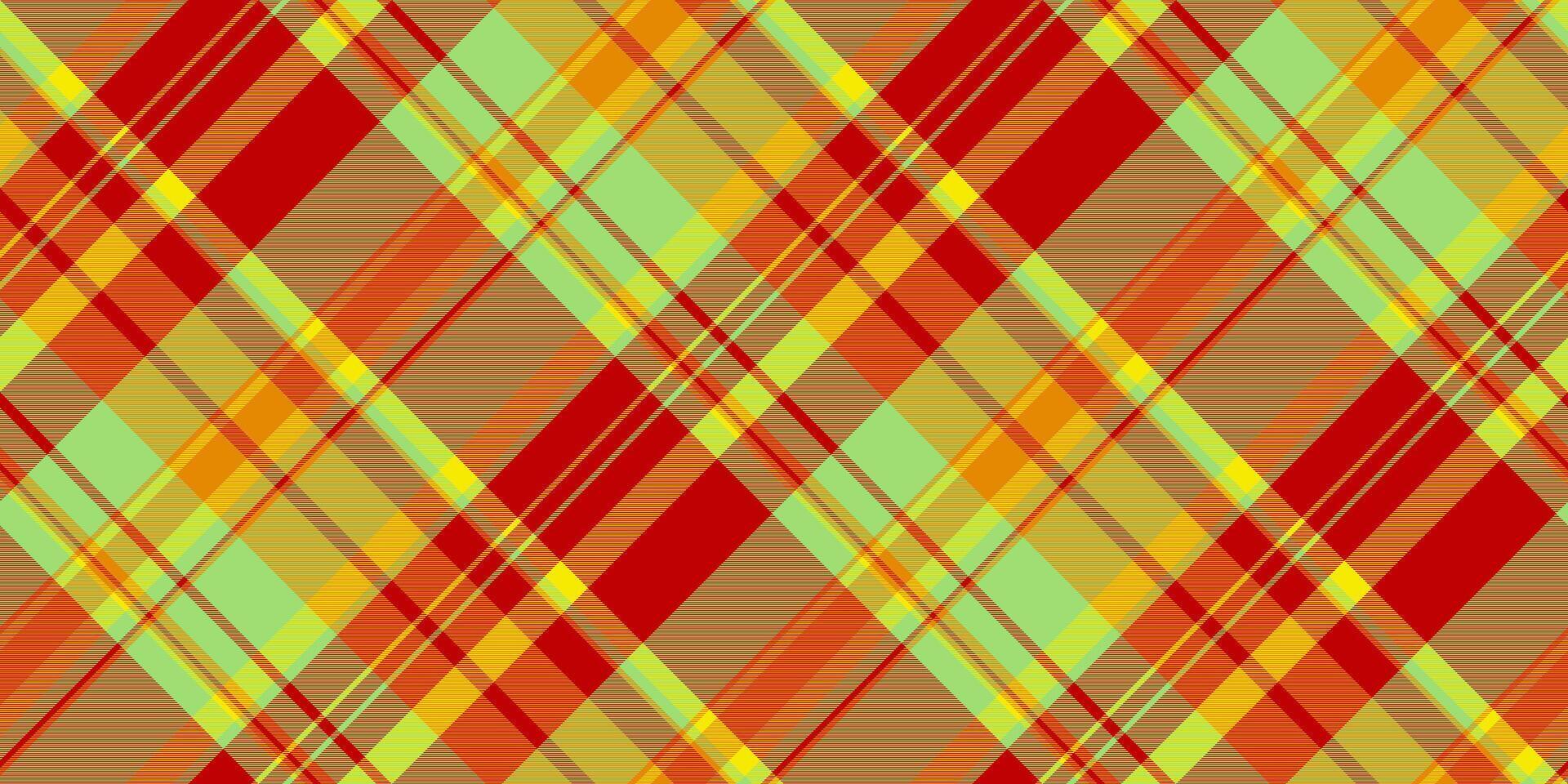 Rural pattern texture fabric, industrial plaid background . Workshop tartan seamless textile check in red and green colors. vector