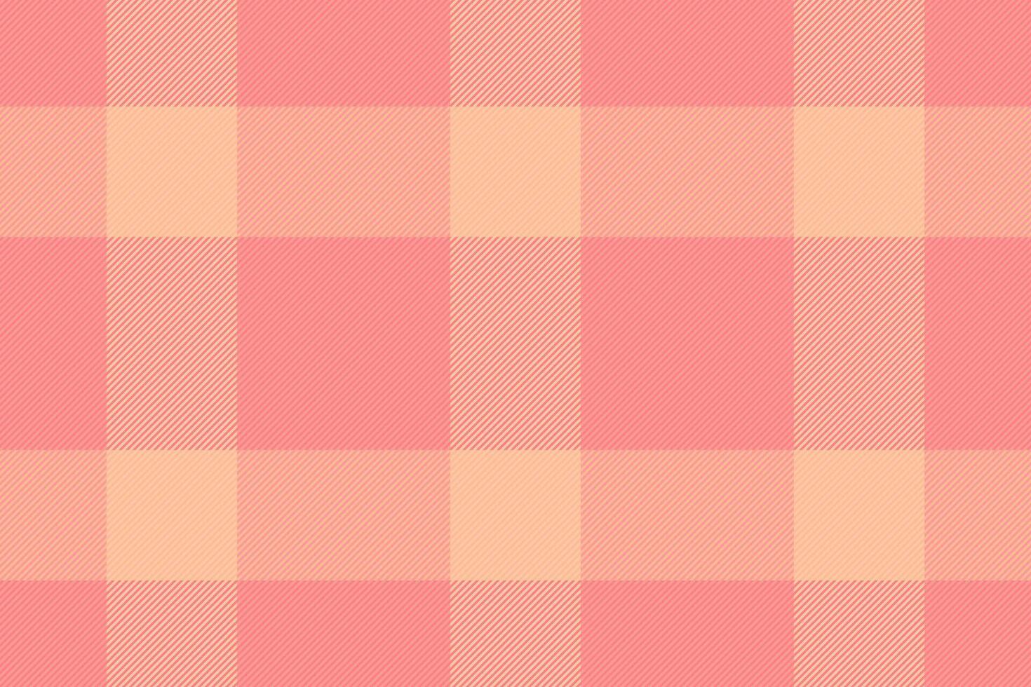Elegant peach and coral plaid pattern. Perfect for textile design, website backgrounds, or crafting projects. This soft, subtle texture evokes feelings of warmth and comfort. vector
