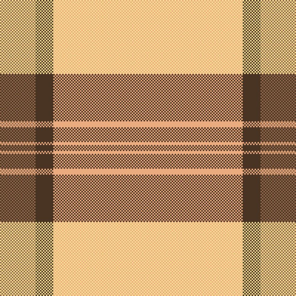 Classic plaid pattern in warm earth tones. Pixelated for a retro, digital feel. Great for backgrounds, textures, or vintageinspired designs. Versatile and timeless. vector