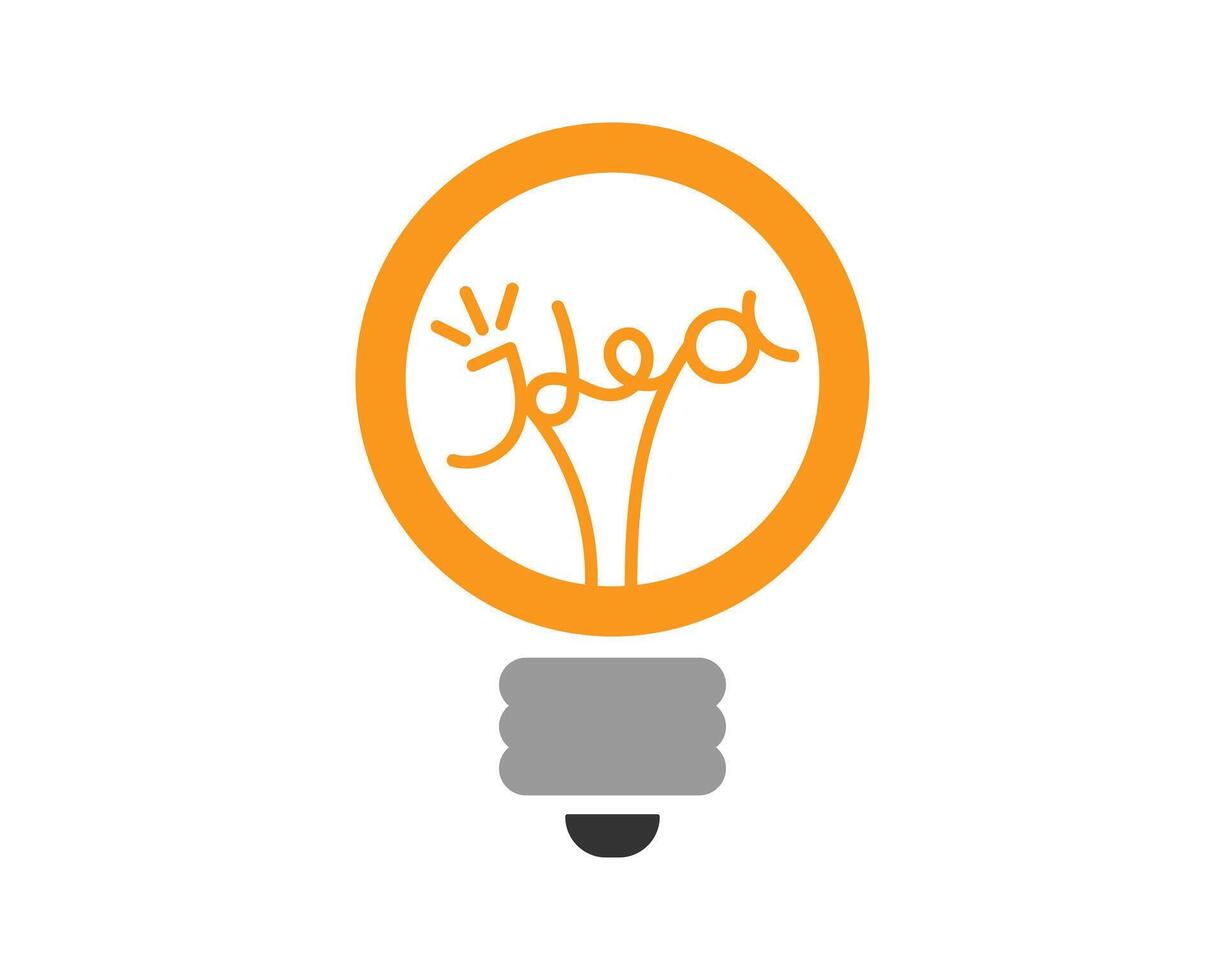 Creative lightbulb illustration symbolizing innovation and inspiration. The bright design conveys a sense of discovery, suitable for business, education, and marketing. vector