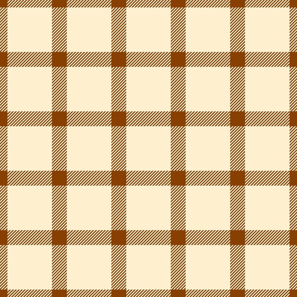 Classic plaid pattern with warm tones. Seamless design, perfect for backgrounds, textiles, or graphic elements. Represents tradition comfort. vector