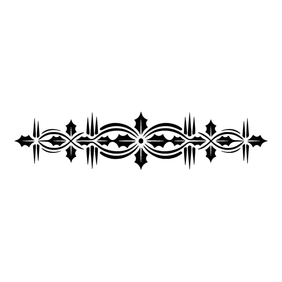 Gothic Ornamental Border, Black on Gray vector