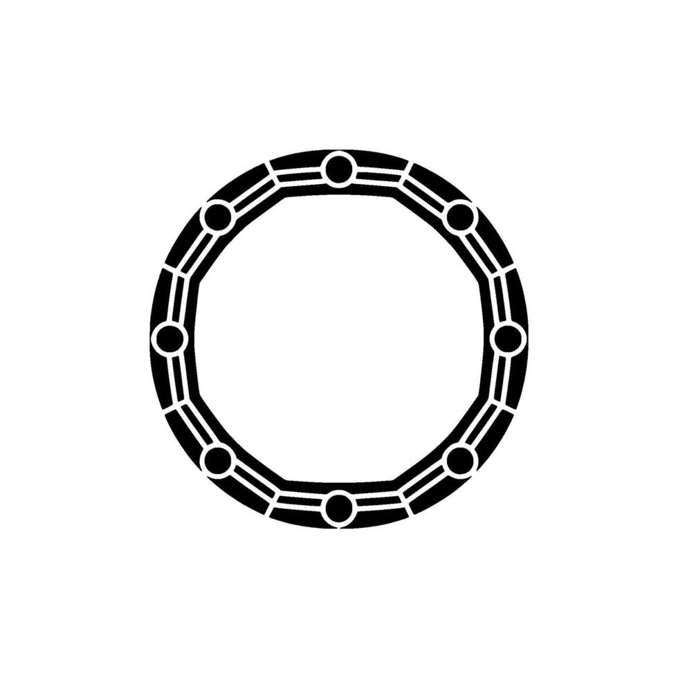 Geometric Circular Abstract , Black and White, Minimalist Style vector