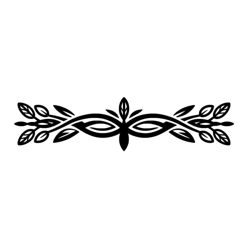 Elegant Floral Divider , Minimalist Botanical Ornament vector