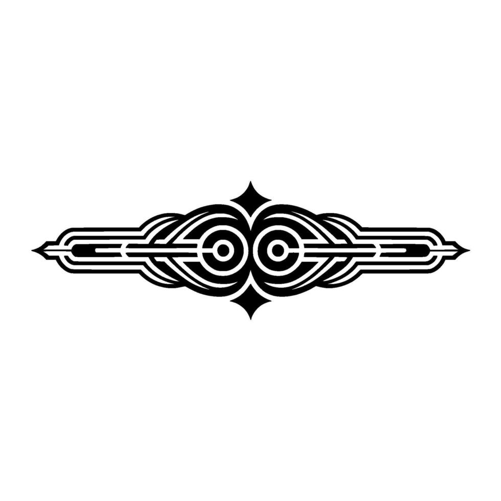 Art Deco Style Ornament, Black and White Decorative vector