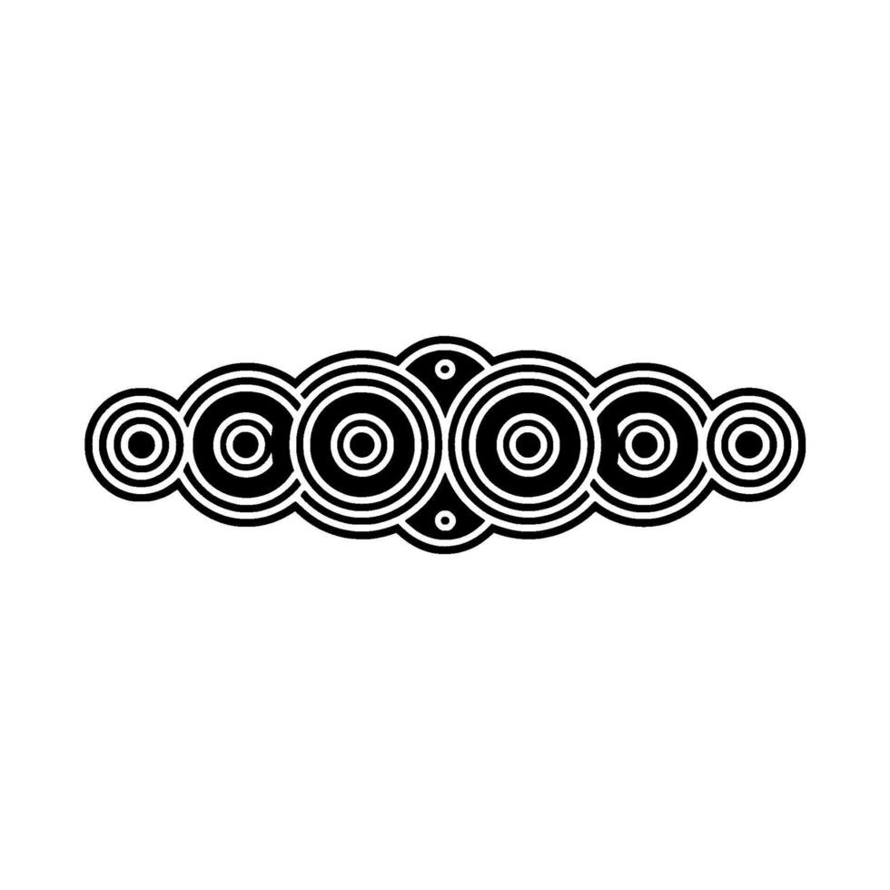 Abstract Black and White Concentric Circle Pattern vector