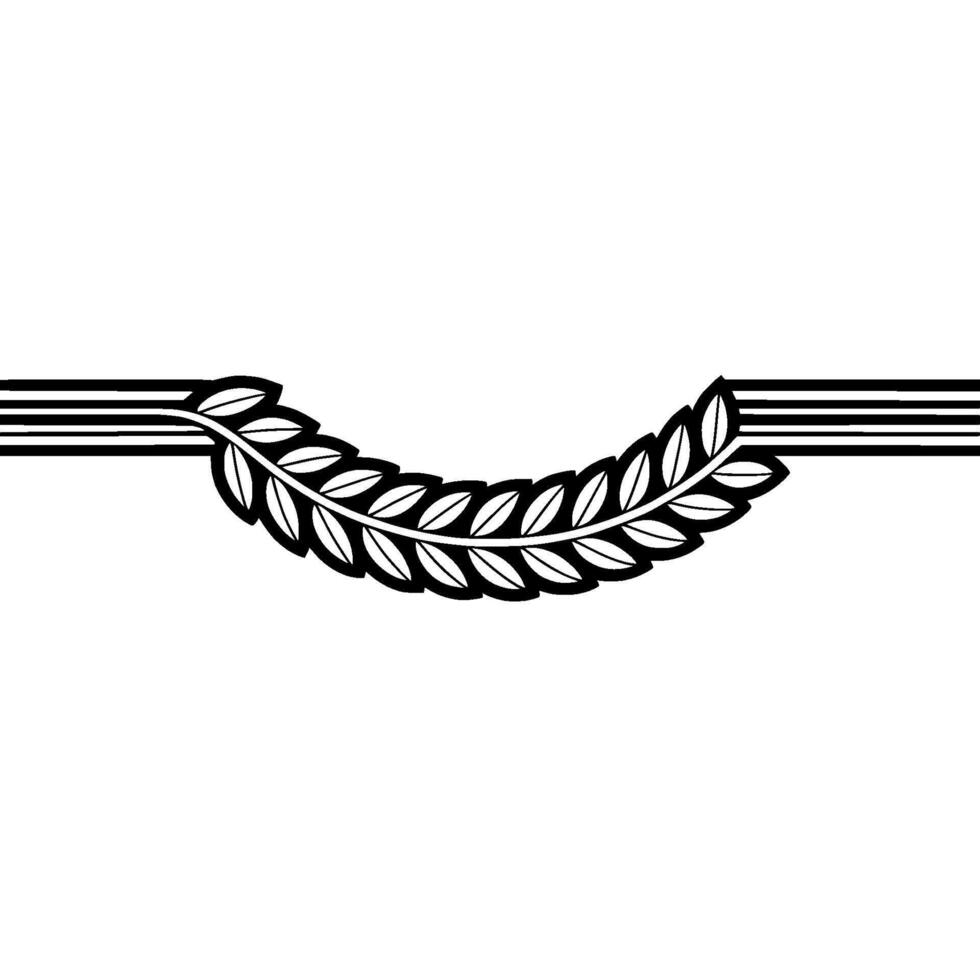 Minimalist Laurel Wreath Emblem on Cream Background vector
