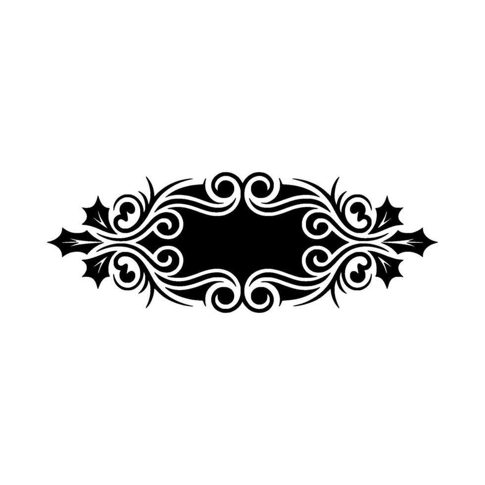 Elegant Black Ornament Frame on Light Background vector