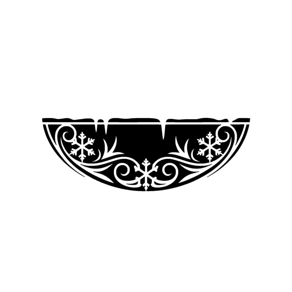 Winter Snowflake Ornament , Decorative Ice vector