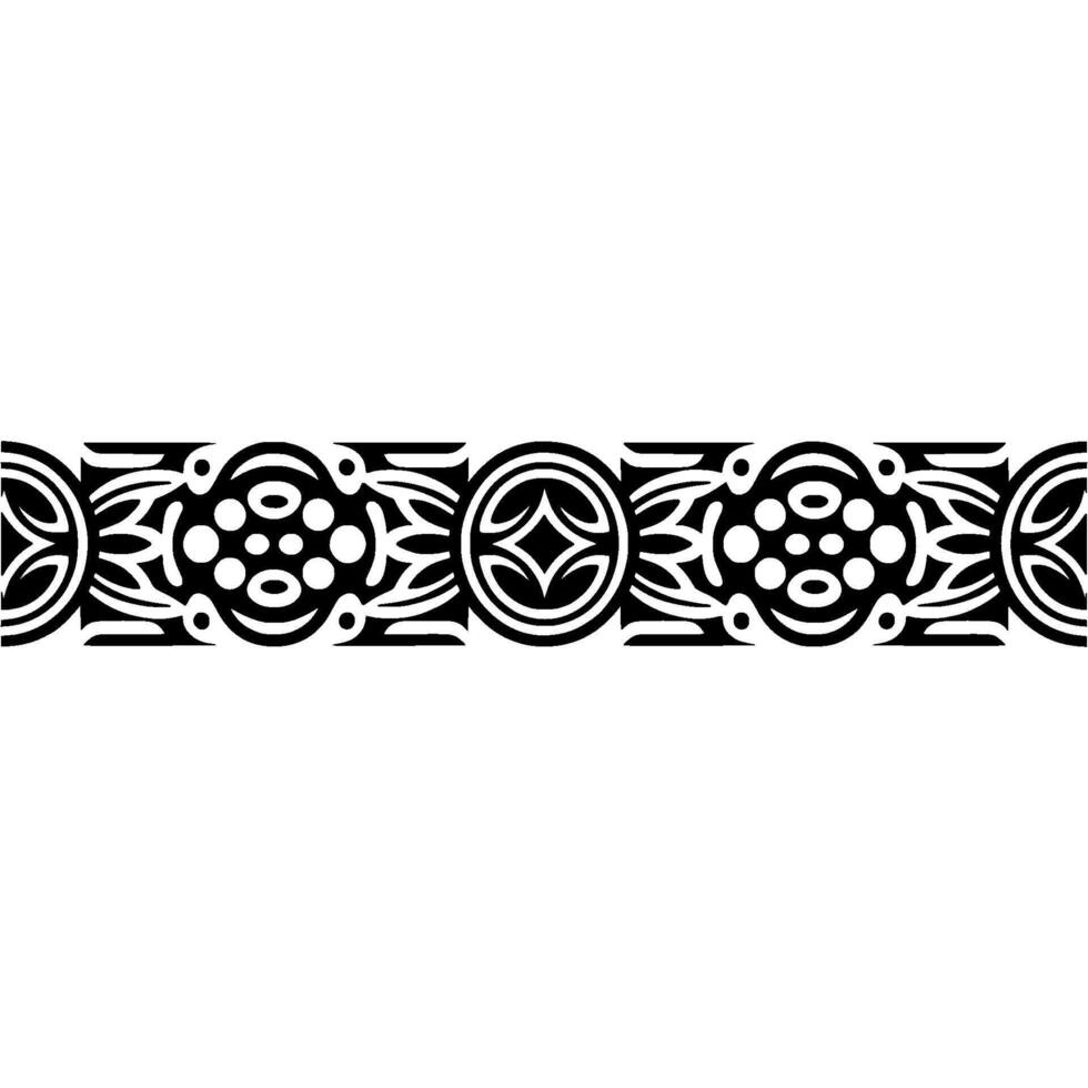 Black Geometric Ornament Border on Gradient Background vector