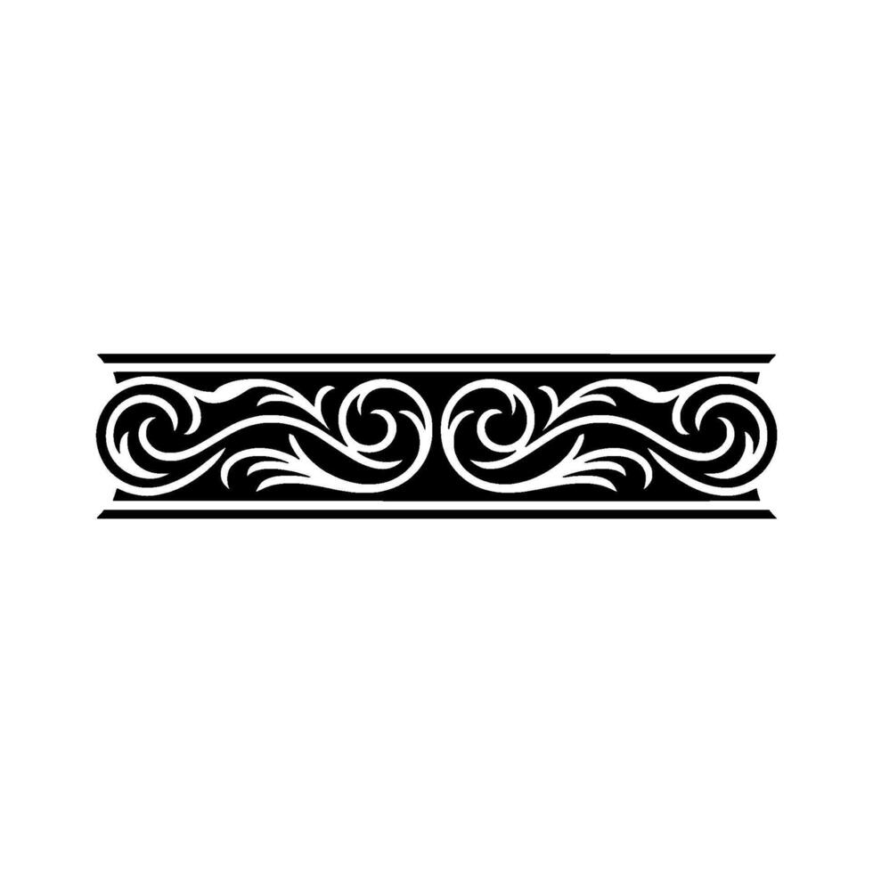 Elegant Black, and White, Ornamental Border vector
